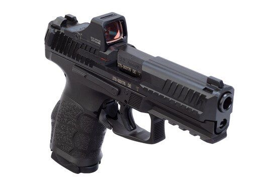 HK VP9A1 K compact 9mm pistol with Holosun SCS pistol reflex sight